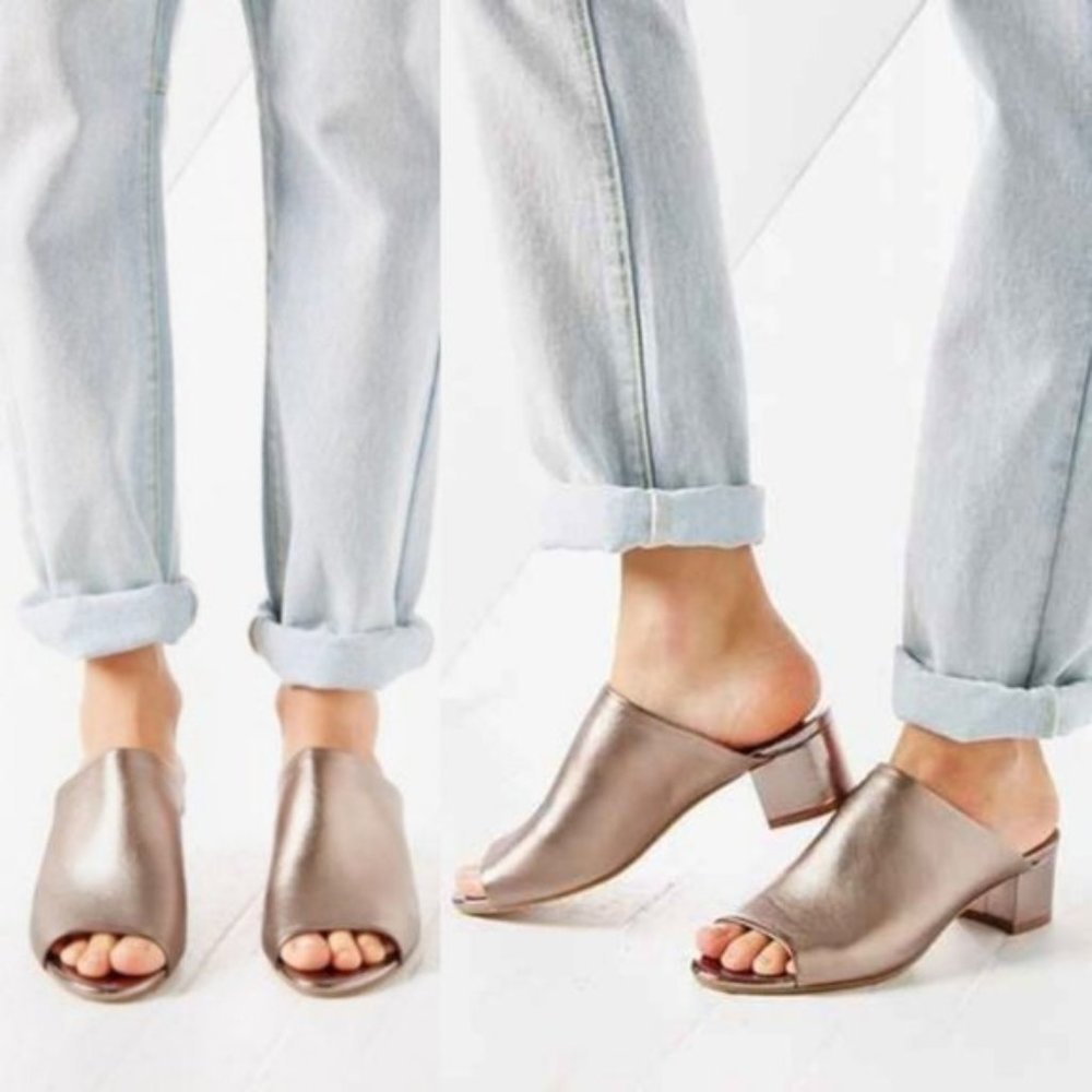 Jeffrey Campbell Metallic Mules